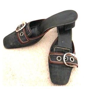 Rare vintage denim Prada mule